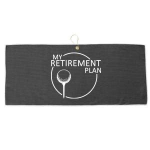 Golf Retirement Plan Funny Large Microfiber Waffle Golf Towel