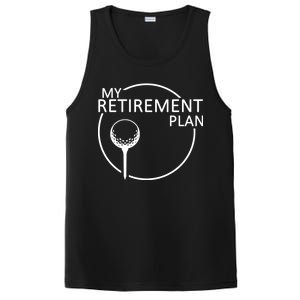 Golf Retirement Plan Funny PosiCharge Competitor Tank