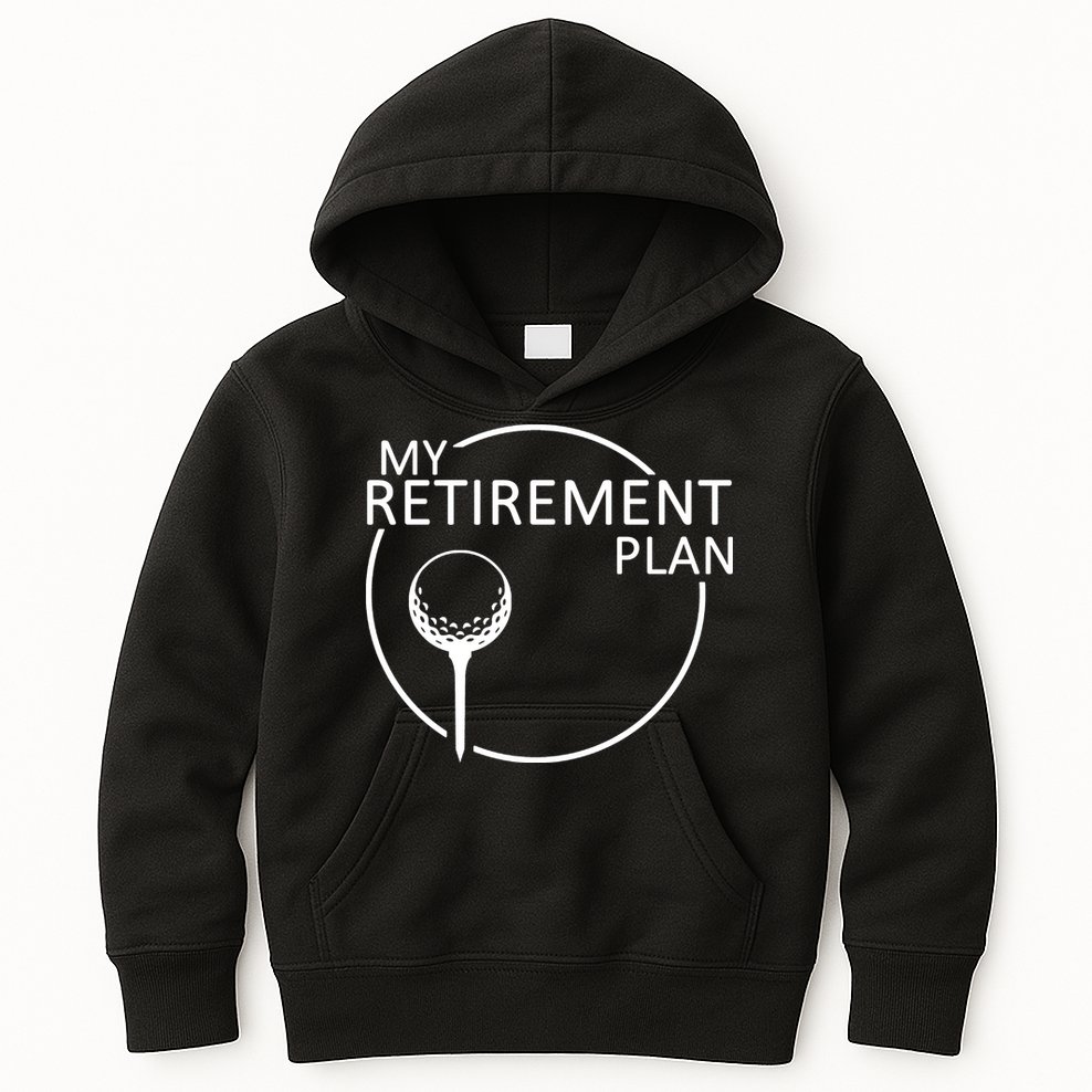 Golf Retirement Plan Funny Kids Hoodie