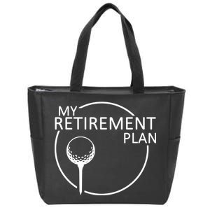 Golf Retirement Plan Funny Zip Tote Bag