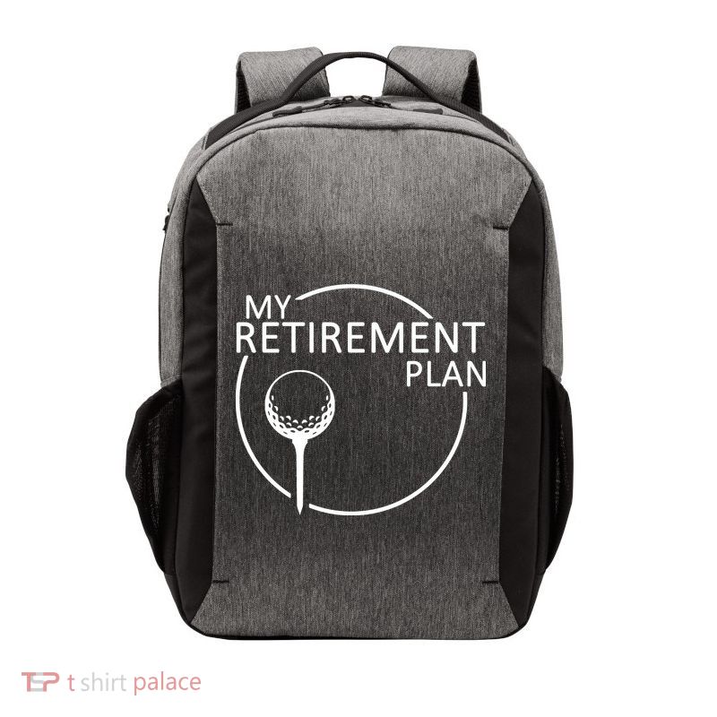 Golf Retirement Plan Funny Vector Backpack