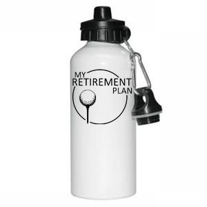 Golf Retirement Plan Funny Aluminum Water Bottle