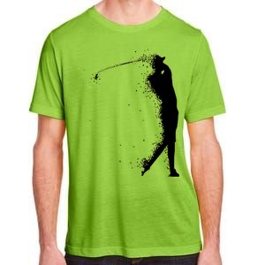 Golf Swing Splatter Golfer Logo Adult ChromaSoft Performance T-Shirt