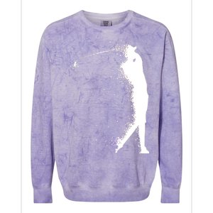 Golf Swing Splatter Golfer Logo Colorblast Crewneck Sweatshirt