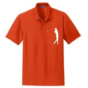 Golf Swing Splatter Golfer Logo Dry Zone Grid Polo