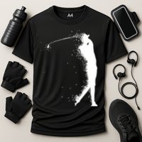 Golf Swing Splatter Golfer Logo Cooling Performance Crew T-Shirt