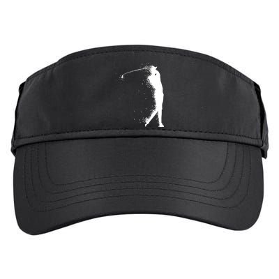 Golf Swing Splatter Golfer Logo Adult Drive Performance Visor