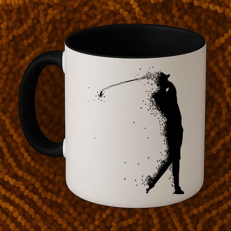 Golf Swing Splatter Golfer Logo Mug
