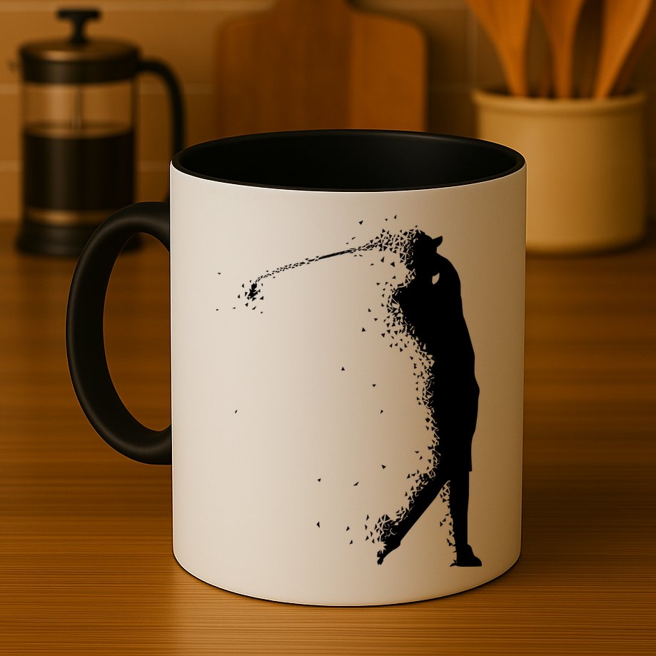 Golf Swing Splatter Golfer Logo Mug