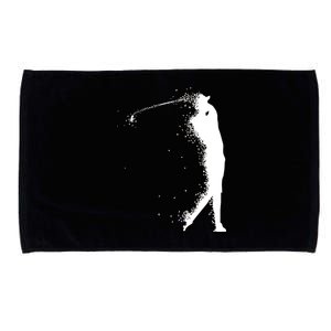 Golf Swing Splatter Golfer Logo Microfiber Hand Towel