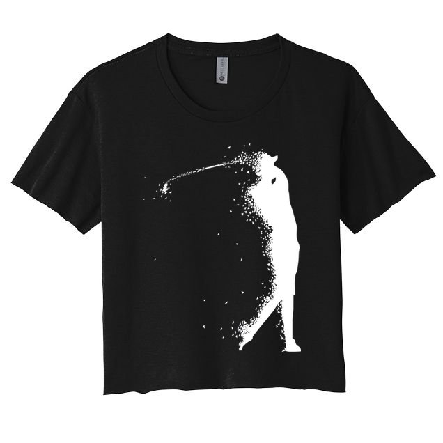 Golf Swing Splatter Golfer Logo Crop Top