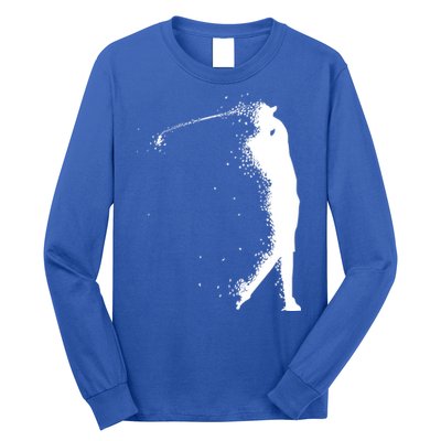 Golf Swing Splatter Golfer Logo Long Sleeve Shirt