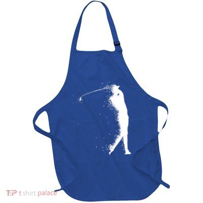 Golf Swing Splatter Golfer Logo Full-Length Apron With Pockets
