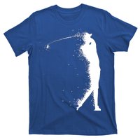 Golf Swing Splatter Golfer Logo T-Shirt