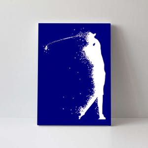 Golf Swing Splatter Golfer Logo Canvas