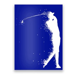 Golf Swing Splatter Golfer Logo Poster