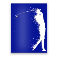 Golf Swing Splatter Golfer Logo Poster