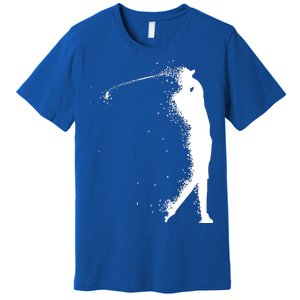 Golf Swing Splatter Golfer Logo Premium T-Shirt