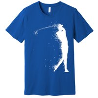 Golf Swing Splatter Golfer Logo Premium T-Shirt