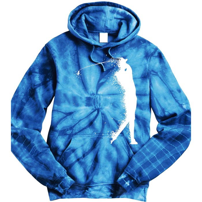 Golf Swing Splatter Golfer Logo Tie Dye Hoodie