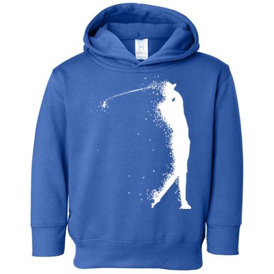 Golf Swing Splatter Golfer Logo Toddler Hoodie