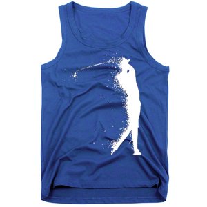 Golf Swing Splatter Golfer Logo Tank Top