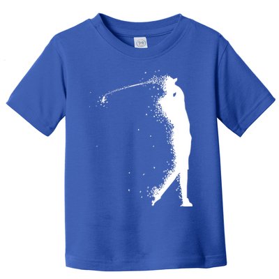 Golf Swing Splatter Golfer Logo Toddler T-Shirt