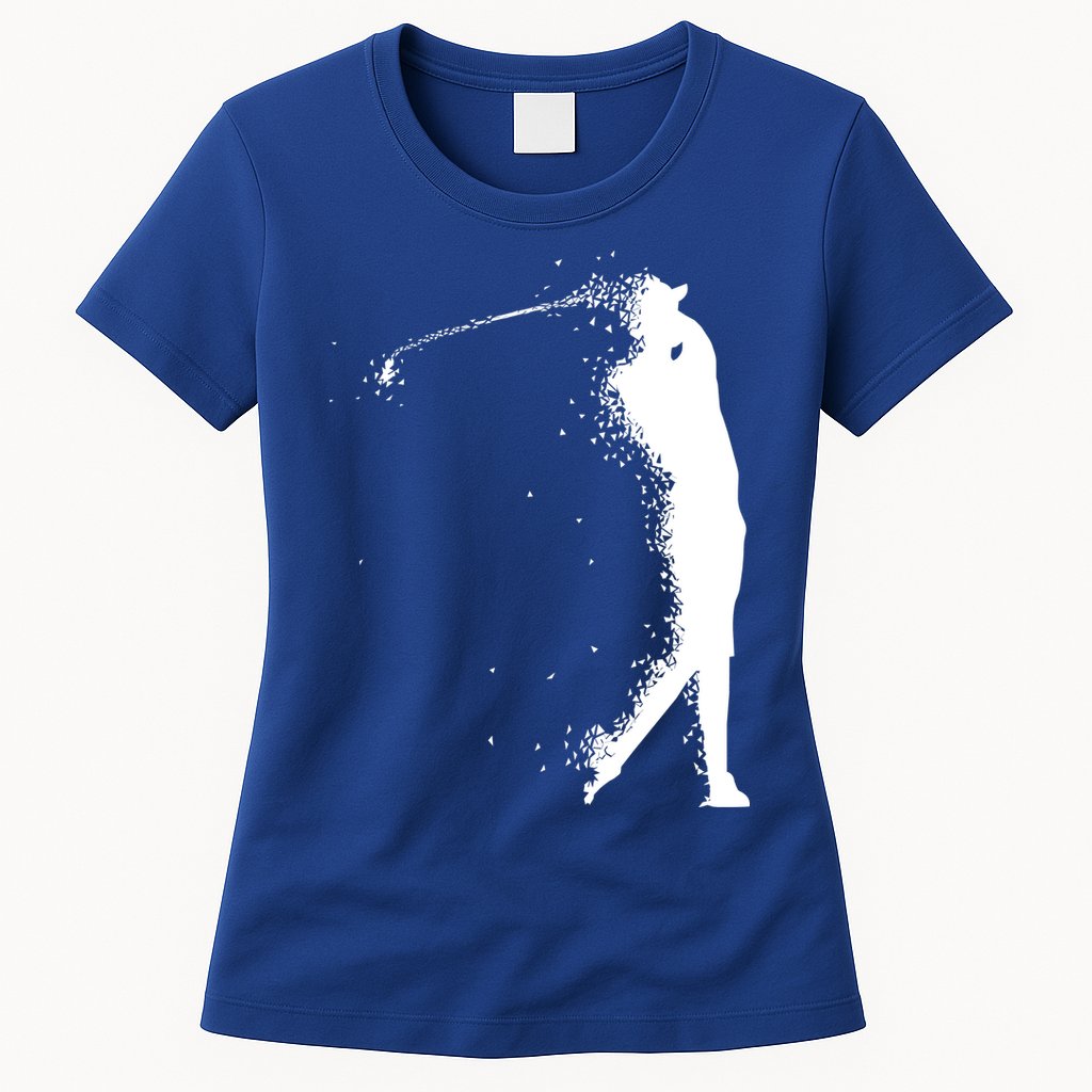 Golf Swing Splatter Golfer Logo Womens T-Shirt