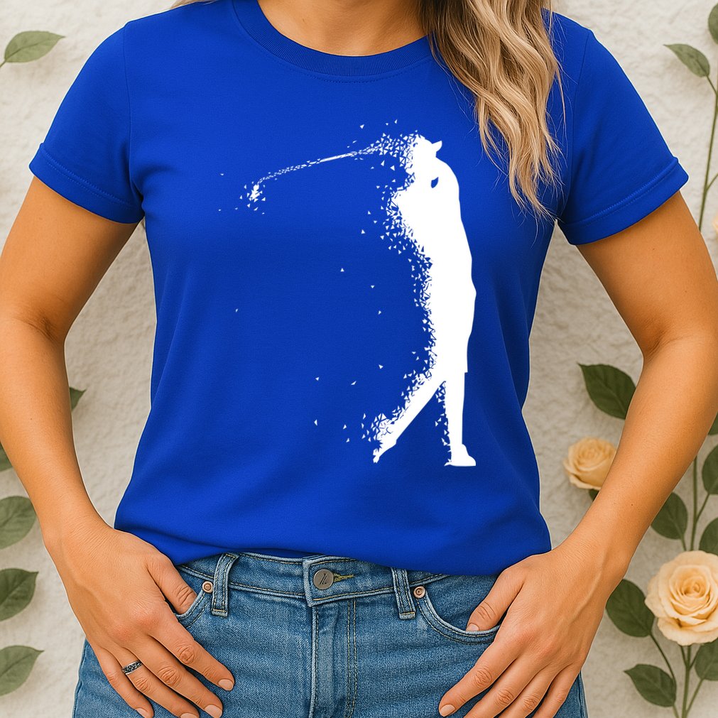 Golf Swing Splatter Golfer Logo Womens T-Shirt