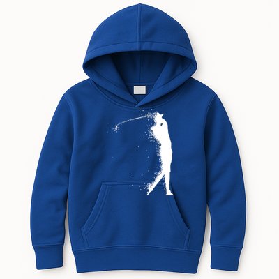 Golf Swing Splatter Golfer Logo Kids Hoodie