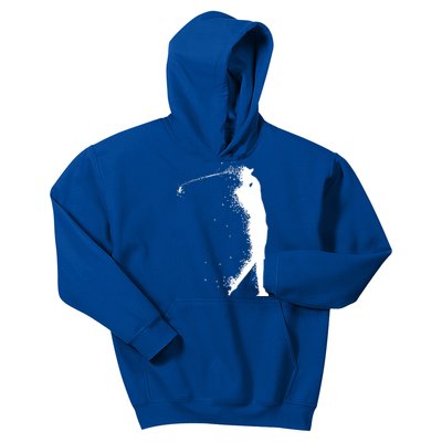 Golf Swing Splatter Golfer Logo Kids Hoodie