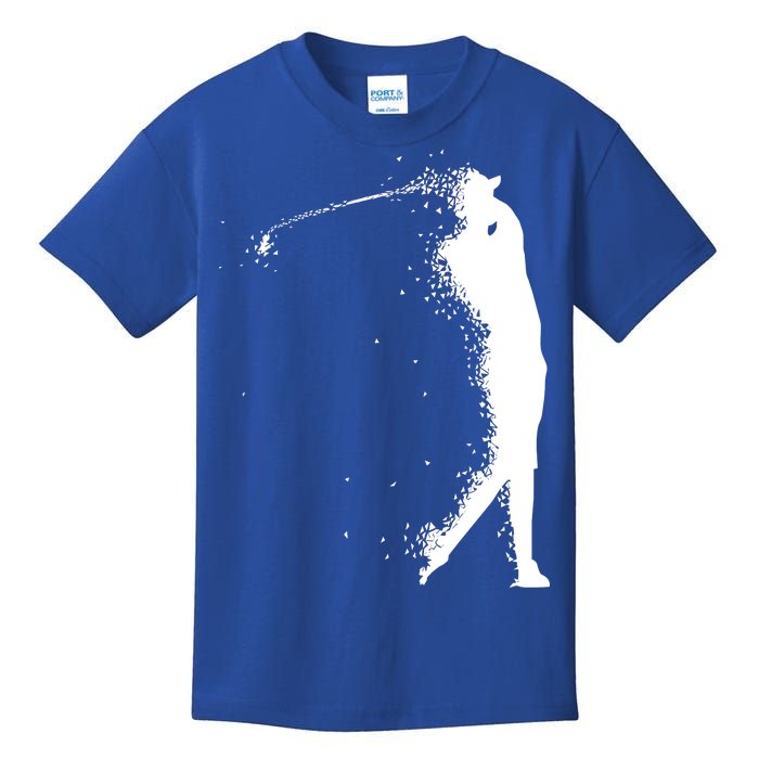 Golf Swing Splatter Golfer Logo Kids T-Shirt