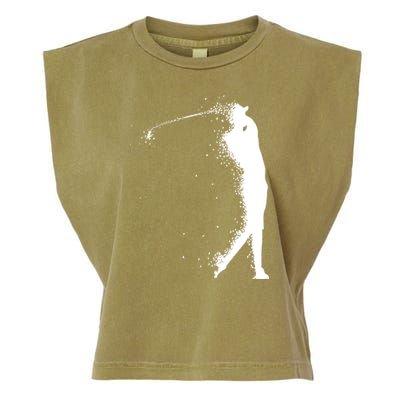 Golf Swing Splatter Golfer Logo Garment-Dyed Women's Muscle Tee