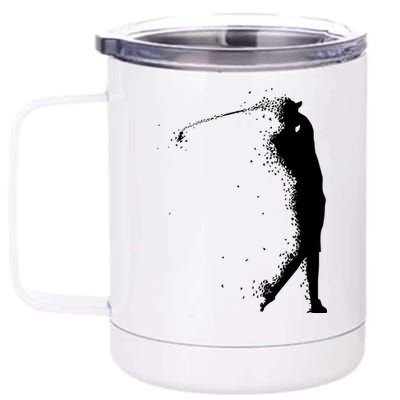 Golf Swing Splatter Golfer Logo 12 oz Stainless Steel Tumbler Cup