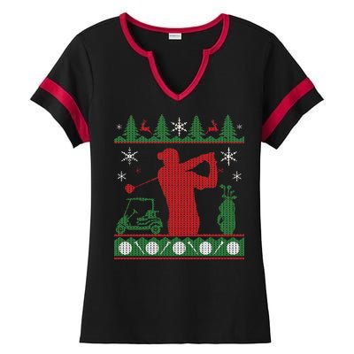 Golf Ugly Christmas Sweater Ladies Halftime Notch Neck Tee