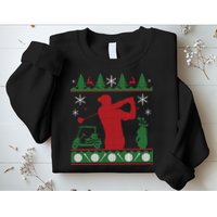 Golf Ugly Christmas Sweater Sweatshirt