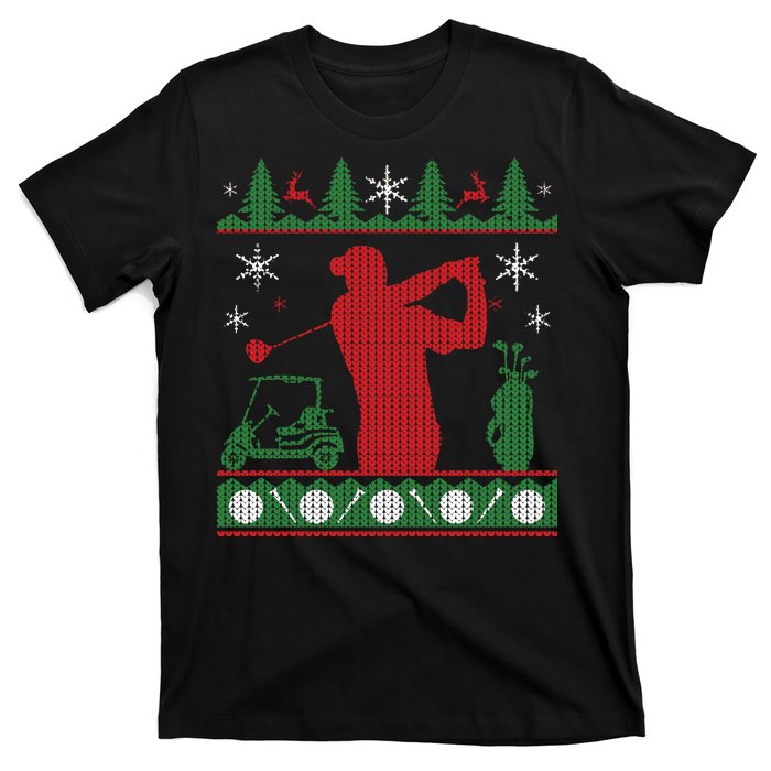 Golf Ugly Christmas Sweater T-Shirt