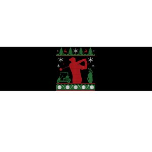 Golf Ugly Christmas Sweater Bumper Sticker