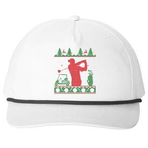 Golf Ugly Christmas Sweater Snapback Five-Panel Rope Hat