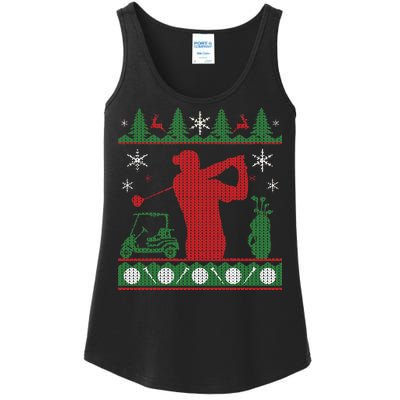 Golf Ugly Christmas Sweater Ladies Essential Tank