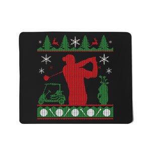 Golf Ugly Christmas Sweater Mousepad