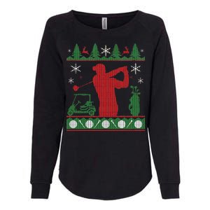 Golf Ugly Christmas Sweater Womens California Wash Sweatshirt