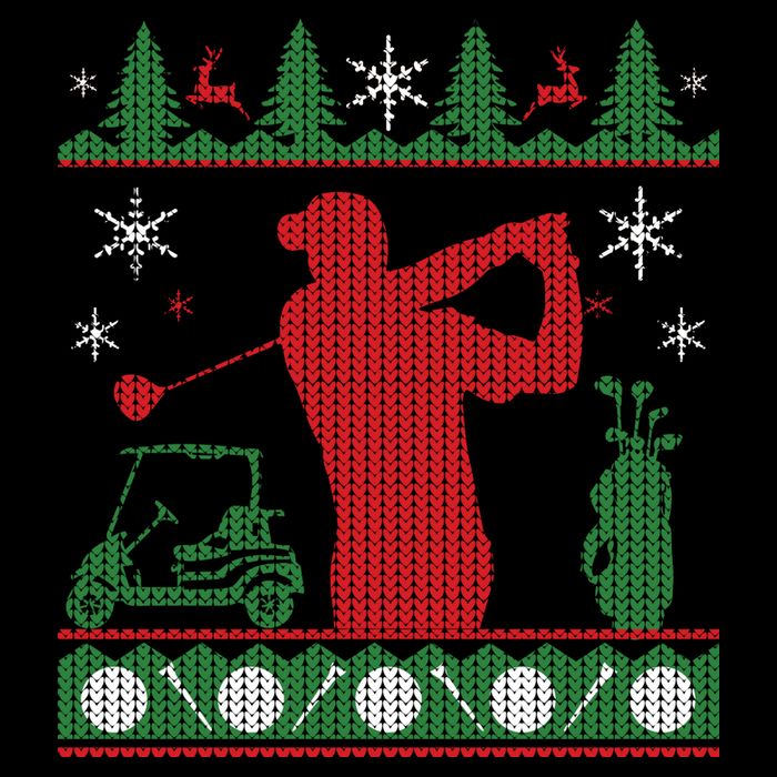 Golf Ugly Christmas Sweater Womens Tank Top