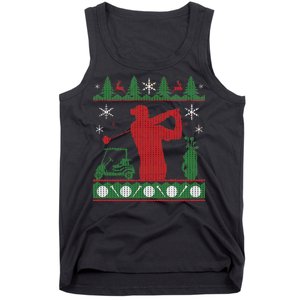 Golf Ugly Christmas Sweater Tank Top