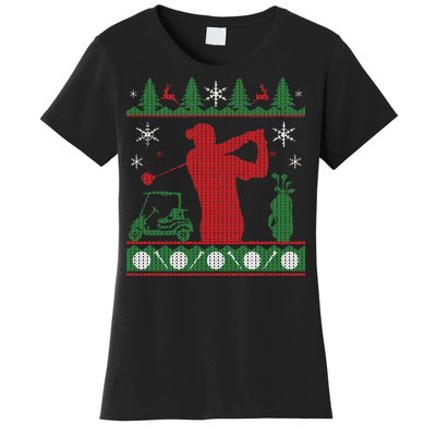 Golf Ugly Christmas Sweater Women's T-Shirt