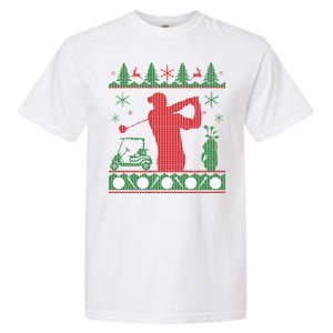 Golf Ugly Christmas Sweater Garment-Dyed Heavyweight T-Shirt