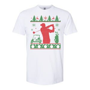 Golf Ugly Christmas Sweater Softstyle CVC T-Shirt