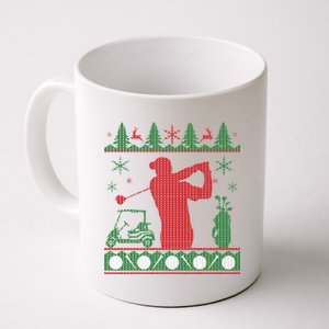 Golf Ugly Christmas Sweater Coffee Mug