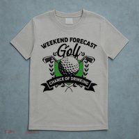 Golf Weekend Forecast Chance of Drinking T-Shirt