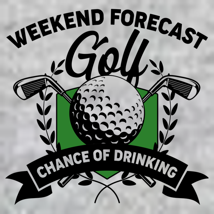 Golf Weekend Forecast Chance of Drinking Tall T-Shirt